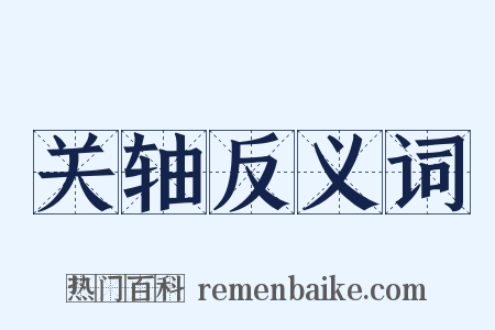 关轴反义词是什么意思的图片